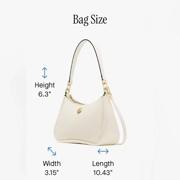 Kate Spade Pebbled Leather Shoulder Bag with Gold Hardware - Picture 6 of 6